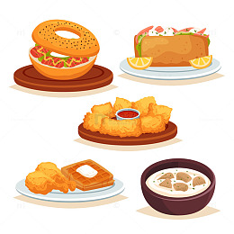 美食五色盘味觉盛宴