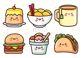 卡通美食乐园欢乐聚餐