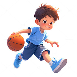 打篮球的少年