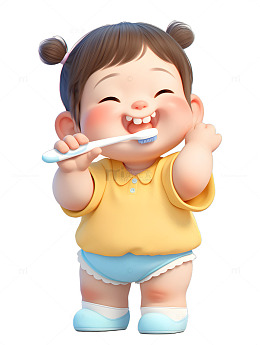 小孩刷牙护牙