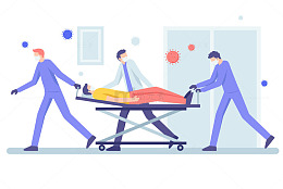 紧急搬运医护人员争分夺秒转运感染病人