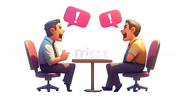 团队办公讨论开会争吵图标