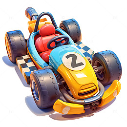 一辆精致的卡丁车