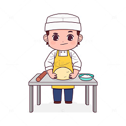 面团创作中的卡通瞬间