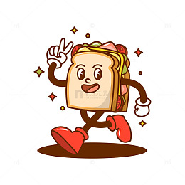 快乐行走的三明治