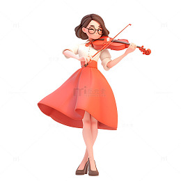 拉小提琴的女士