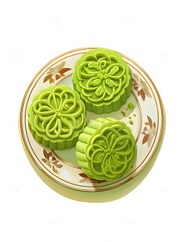 卡通月饼3D