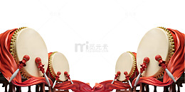 红色中国鼓元素