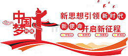 新思想引领新时代党建文化墙