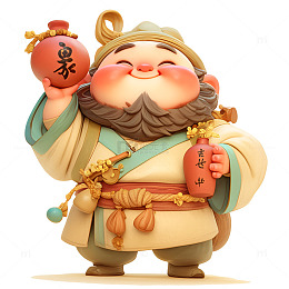 拿着酒坛子的大胡子