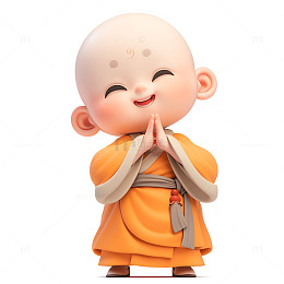 双手合十的小和尚