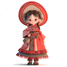 一个苗族少女