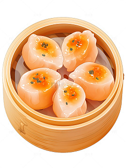 点心小吃水晶包