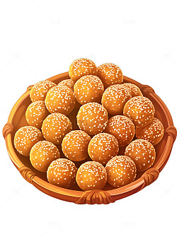 卡通麻圆芝麻球