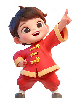 传统节日的男孩子