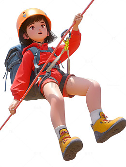登山攀岩的女孩子女生