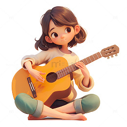 弹吉他的女孩