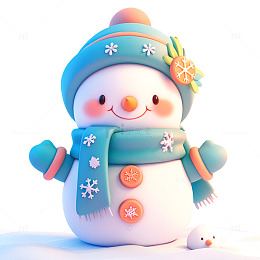 一个可爱的小雪人