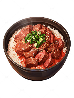 牛肉饭米饭中餐快餐