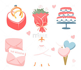 梦幻婚礼图标集