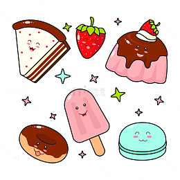 卡通食物插画