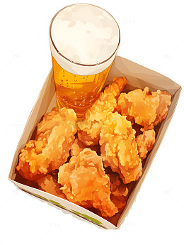 炸鸡啤酒美味美食