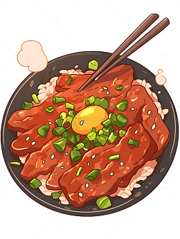 牛肉盖浇饭米饭