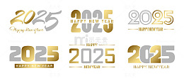 2025年奢华金属质感新年设计