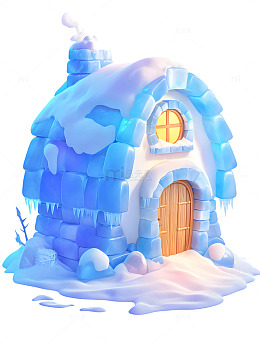 冰屋卡通雪屋