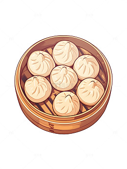一笼包子卡通
