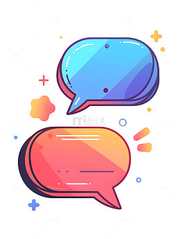 聊天框交流卡通