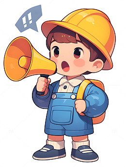 小孩喇叭扩音器宣传