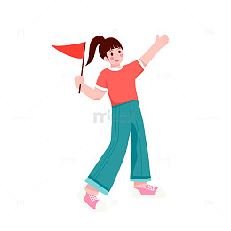 导游领队人物旅行团导游