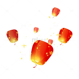节日祝福祈愿孔明灯