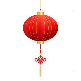 春节元旦新年红灯笼花灯福结中国结