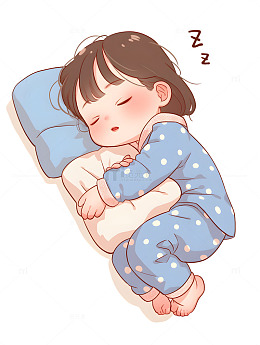 安静睡觉睡眠卡通图标