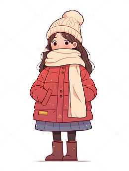 卡通女孩冬装