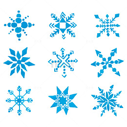 蓝色雪花图案