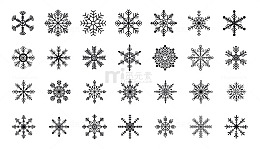简洁优雅雪花图案