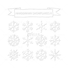 手绘雪花图案