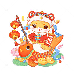 2025蛇年蛇年生肖春节蛇年形象蛇年吉祥