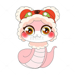 2025蛇年带虎头帽小蛇