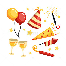 多彩庆典物品集合