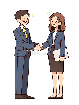 商务合作白领握手
