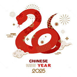 2025中国蛇年新春贺卡设计