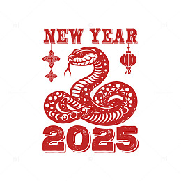 2025蛇年新春贺卡设计