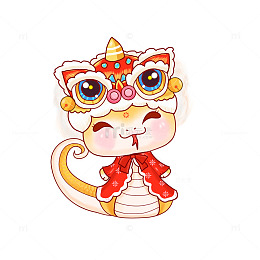 可爱的卡通蛇宝宝