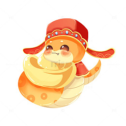 2025年蛇年财神蛇图片