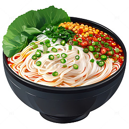免扣手绘米粉美食米粉