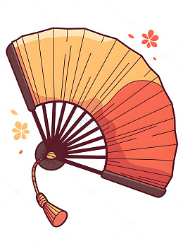 折扇卡通图标